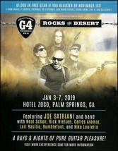 Joe Satriani Neal Schon Rick Nielsen G4 Rocks The Desert 2019 Tour ad print - £3.31 GBP