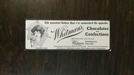 Vintage 1904 Whitman&#39;s Chocolates &amp; Confections Est 1982 Original Ad - 721 - £5.18 GBP