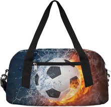 Fire Water Football Soccer Small Kids Gym Sports Bag for Boys Girls Teen Lightwe - £43.00 GBP