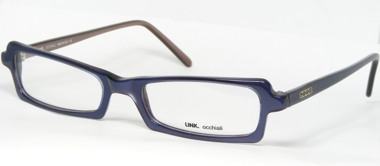 Vintage Link Occhiali 123 53 Blu Beige-Brown Montatura 50-18-144mm Italy - $49.49