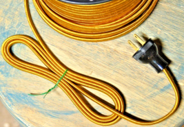 18 Gauge Braided Electrical Wire Parallel Antique Gold 18/2 AWG Bulk Roll 225&#39; - £135.40 GBP