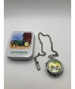 John Deere Pocket Watch and Chain W/ Tin Untested - $10.00