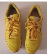 Reebok Womens Classic Leather Yellow Lace Running Shoes Sneakers EF8053 ... - $62.28 CAD
