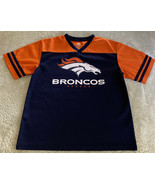 NFL Denver Broncos Football Boys Orange Blue Short Sleeve Jersey Shirt 1... - $23.50 CAD