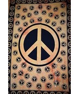 Traditional Jaipur Tie Dye Peace Symbol Wall Art Poster, Wall Decor, Boh... - £7.81 GBP
