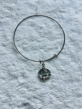 Bangle Bracelet, stainless steel, Claddagh charm - £13.18 GBP