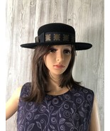 BLACK WOOL HAT 100% WOOL BLACK MADE IN USA WPL 4384 - $298.37 MXN