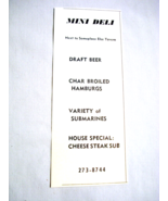 1972 Ad Mini Deli, Ithaca, N.Y. Next to Someplace Else Tavern - $12.32 CAD