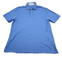 TailorByrd Shirt Men XXL Blue Polo Short Sleeve Chest Button Collared Casual Top - £19.23 GBP