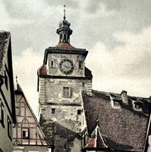 Weiser Turm Gothic Postcard Germany Tinted Rothensburg c1930-40s PCBG8A - $19.99