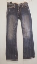 Buckle BKE Mya Stretch Women&#39;s Jeans Size 27 x 31 1/2 Blue Jeans Rhinestone Pant - $17.26