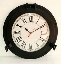 Marine Black Ship Porthole Clock Ship Window Wall Clock Home Decorative - £92.02 GBP