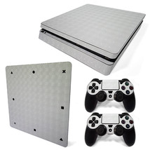 For PS4 Slim Console Skin &amp; 2 Controllers White 3D Effect Vinyl Decal  - $11.97