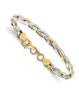 14K Two Tone Gold Polished Twisted Bracelet - $1,068.16 CAD