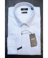 HUGO BOSS Homme Eliott Voyage 24 Heures Reg Fit Bleu Plaids Robe Chemise... - $1,179.52 MXN