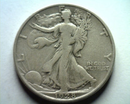 1928-S Walking Liberty Half Fine+ F+ Nice Original Coin Bobs Coins Fast Shipment - £40.90 GBP
