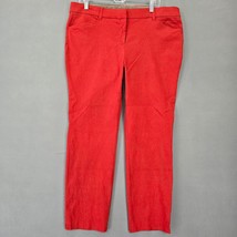 Rafaella Pants Womens Plus Size 18 Red Stretch Preppy Straight Trousers Classic - $15.30