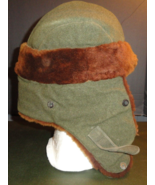 1942 WWII U.S. MARINE CORPS USMC UNIFORM COLD WEATHER MILITARY FUR CAP H... - €203,08 EUR