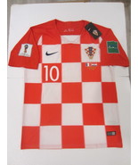 Luka Modric Croatia 2018 World Cup Final Stadium White Red Home Soccer J... - $90.00