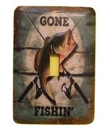 Gone Fishing  Metal Light Switch Cover sports - £7.30 GBP