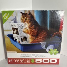 Eurographics Cat Kitty Throne Lucia Heffernan 500 Large Piece Family Puzzle - $19.78