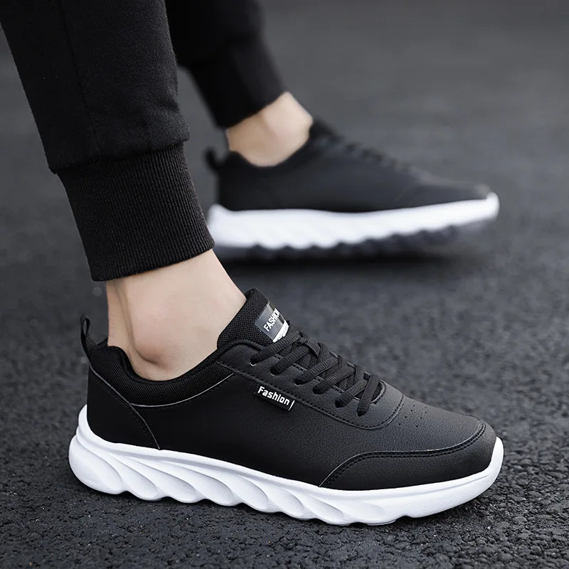Autumn Men&#39;s Casual  PU Leather High Quality  Shoes Daily Exercise Running Shoes - £247.21 GBP