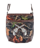 Western Camouflage Rhinestone Pistol Womens Purse Cross Body Handbags Me... - $27.68 CAD