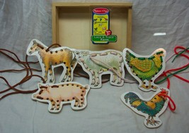 Melissa &amp; Doug LACE AND TRACE FARM 5 Wooden Panels with Laces - $14.85