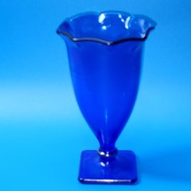 Mt. Pleasant Vase By Smith Glass - Cobalt Blue Depression Era - Nearly Antique - $31.47