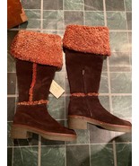 Beautiful Vicini Brown Leather Knee High Ladies Boots Size 37 *NEW w/Tag... - $95.72 CAD