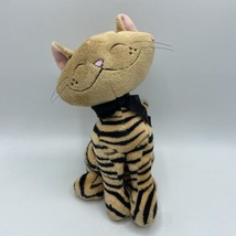 Russ Aggie Cat Brown Tabby Big Smile Black Striped Kitty 10&quot; Plush - $11.30