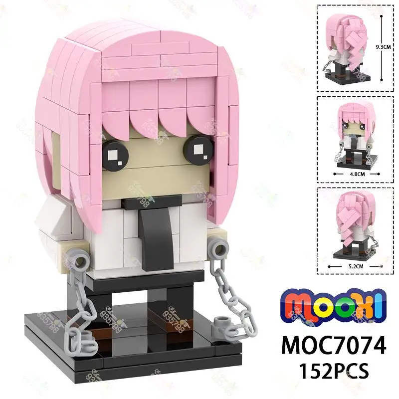 152PCS Anime Makima MOC Building Blocks Creativity Chainsaw Man Character Model - £22.87 GBP