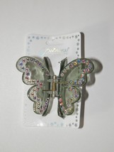 AB Rhinestone Green Butterfly Hair Claw Clip Princess Accessories - £4.69 GBP
