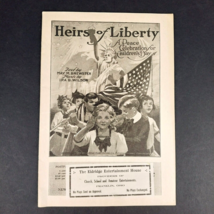 1919 Eldridge Entertainment House Sheet Music Heir&#39;s Of Liberty Children&#39;s Songs - £6.26 GBP