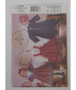 VOGUE CRAFT PATTERN #7099 18&quot; VOGUE DOLL COLLECTION HEIRLOOM CLOTHES UNC... - £7.89 GBP