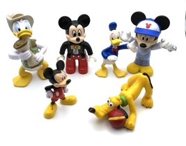 Disney Figure Toys Mickey Mouse, Pluto Donald Duck Lot of 6 - £5.53 GBP