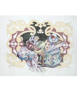 Vintage Unique Edie &amp; Ginger Needlepoint Two Women Canvas Hand Painted E... - $280.00