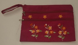 Silk Floral Embroidery Purse - £11.20 GBP
