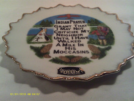 [Q5] Ceramic Collector Plate 7" Montana "Grant That I Not Criticize..." - $6.38