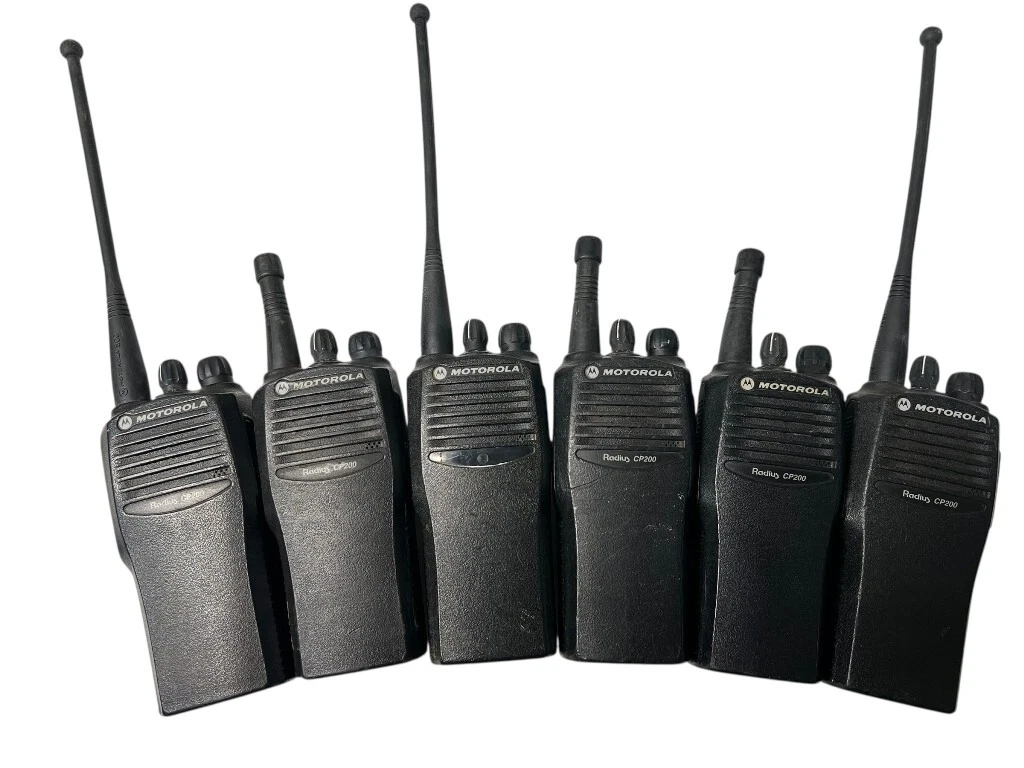6 Motorola CP200 UHF 16 Ch Radios 438-470 Mhz AAH50RDC9AA2AN - $599.99