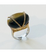 Genuine 925 Sterling Silver Tigers Eye Ring Large Stone of Protection - £18.67 GBP
