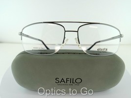 Safilo Elasta E 7246(6LB) GREY 58-17-150 STAINLESS STEEL XL Eyeglass Frames - £51.37 GBP