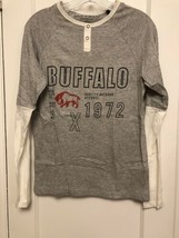 Boys David Bitton Buffalo Long Sleeve Polo Shirt Print Large 12-14, Xl 18/20 - £13.58 GBP