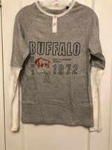 Boys David Bitton Buffalo Long Sleeve Polo Shirt Print Large 12-14, Xl 18/20 - $16.99