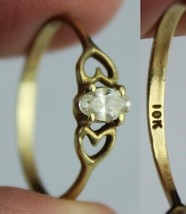 Estate Sale! 10k GOLD solid ring DIAMOND gemstone size 5.5 TESTED - £95.89 GBP