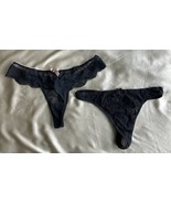 Vintage Thong Panties Black Lace Lot 2 - $838.88 MXN