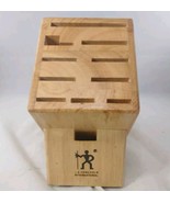 J A Henckels Hardwood Knife Block Scissor Storage 11-slot Solid Wood Oak... - $19.77 CAD