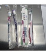 (4) Toothbrush Lot Gum Delta Dental Oral-b Sunstar Indicator Bristles Pr... - $21.77