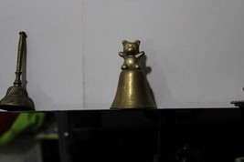 Vintage Brass Teddy Bear Hand Bell - $19.75