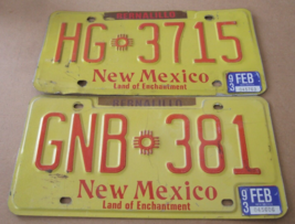 NEW MEXICO LICENSE PLATES  SET OF 2   BERNALILLO COUNTY  BARN FIND   EXP... - £14.38 GBP